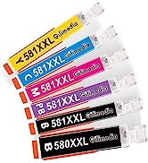 580 & 581 Ink Cartridges, Gilimedia for Canon 580 581 XXL PGI-580XXL CLI-581XXL Printer Ink with ...