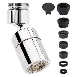 Faucet Sprayer Attachment Kitchen Faucet Aerator Adapter Water Spray Tap Head Replacement Faucet Aerator Tool Kitchen Sink Aerator Splash Filter Faucet Parts 360&deg;Swivel Aerator Water Bubbler Nozzle