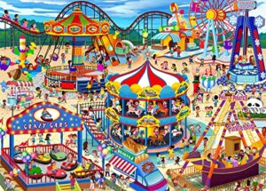 Amusement Park Jigsaw Puzzles for Adults 1000 Piece Theme Park Jigsaws 1000 Pieces for Adults Gifts