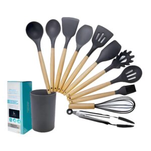 SJ TRADERS Kitchen Utensils Set with Holder