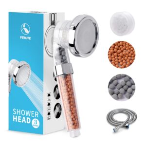 VEHHE Water Saving Shower Head with 1.5M Shower Hose