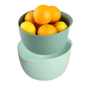 BLUE GINKGO - Rice Strainer and Kitchen Colander Set - Strain Rice