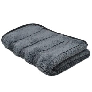 Towelogy® Microfibre Car Drying Cloths with Hybrid Twist Loop Technology Designed to Dry Vehicles Faster Automotive Detailing Towels 40x40cm (Grey Hybrid Cloth