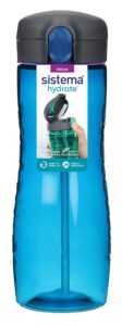 Sistema Hydrate Quick Flip Water Bottle | 800 ml | BPA Free Water Bottle with Straw | Assorted Colours