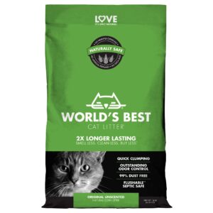 Worlds Best Cat Litter 14lb (6.35kg) Original Unscented