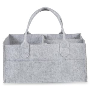ASAB Nappy Caddy Organiser Lightweight Baby Caddy Organiser Multiple Pockets Diaper Caddy Firm Grip Long Handles Soft Felt Material Baby Organiser Storage Newborn Baby Essentials
