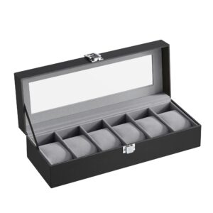 SONGMICS Watch Box with 6 Slots