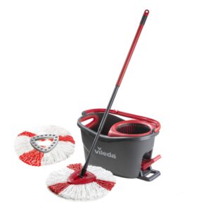 Vileda Turbo Microfibre Mop and Bucket Set with Extra 2-in-1 Head Replacement