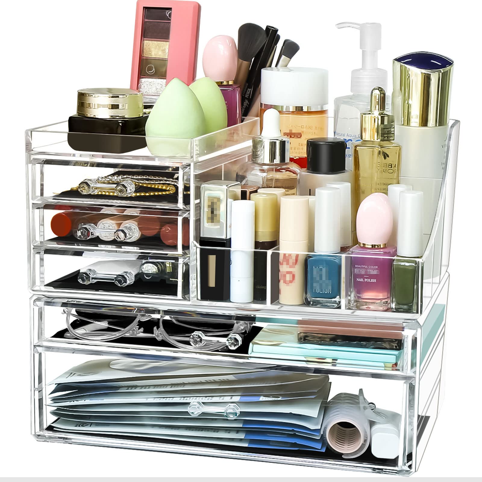 Clear Makeup Organizer With Drawers