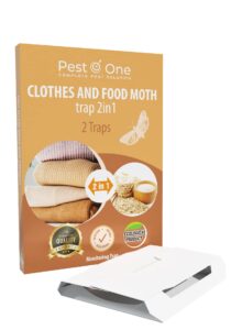 Clothes and Food Moth Traps 2 in 1 Cloth Moth Trap & Food Moth Trap Wardrobe & Food Pheromone Moth Traps for Carpet & Kitchen Protection Alternative for Moth Killer & Repellent.