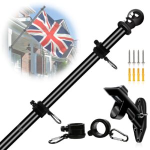 NQ 6FT Flag Pole for Garden with Flag Pole Holder
