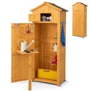 COSTWAY Wooden Garden Shed