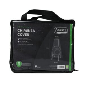 Ascot Premium Chiminea Cover - 37/60 (Dia.) X 100 (H) cm Deep Black
