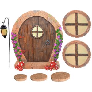 Simple Creativity Fairy Door for Wall and Trees Outdoor with Light
