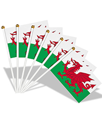 wales hand held flag