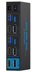 8K HDMI Displayport KVM Switch Dual Monitor