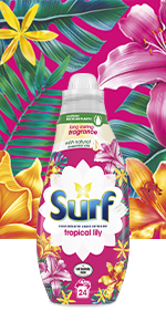 Surf Tropical Lily, natural essential oils, Concentrated Liquid Laundry Detergent (192 Washes total)