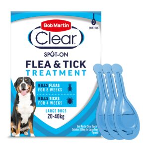 Bob Martin Clear | Spot On Flea Treatment for Large Dogs (20-40Kg) | Kills Fleas