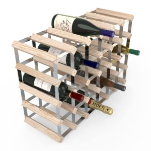 RTA 30 Bottle Traditional Wine Rack-Fully Assembled-Natural Pine (FSC)