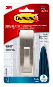 3M Command Modern Reflections Bath Hook and 2 Strips