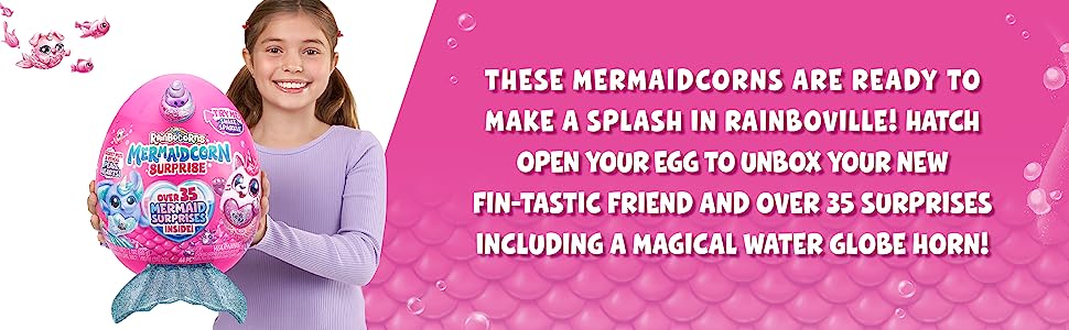 Rainbocorns, Mermaid, Mermaidcorn, Cuddly, Comfort, Surprise, Egg, Toys for Girls