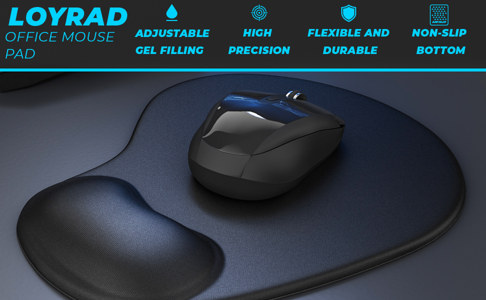 Ergonomic Mouse Mats, Mouse Pads With Comfortable And Cooling Gel Mouse Mat Wrist Support