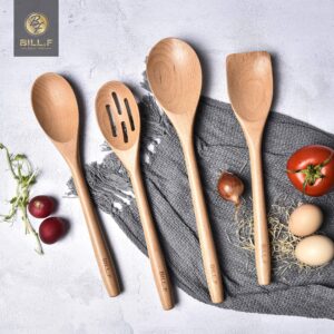 BF BILL.F SINCE 1983 Beech Wooden Cooking Utensil Set