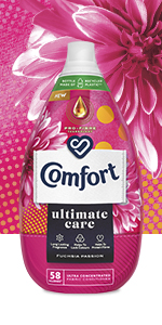 Comfort Ultimate Care Fuchsia Passion Ultra-Concentrated Fabric Conditioner 58 Wash 870 ml