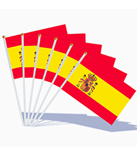 Spain Flags on Sticks