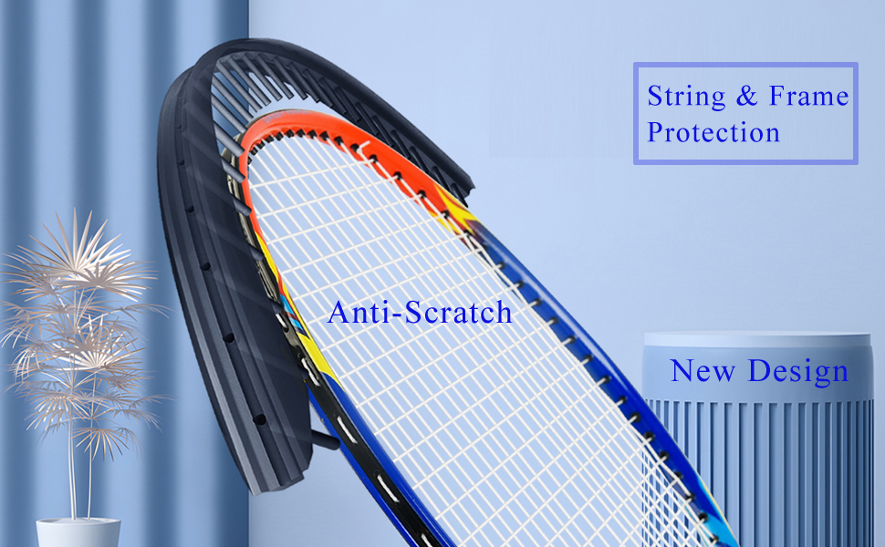 Badminton Rackets Set with Shuttlecocks, Overgrips and Carry Bag for Indoor Outdoor Games