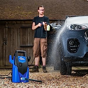 high electric jet wash foam outdoor cleaner driveway patio lance brush powerful water pump 