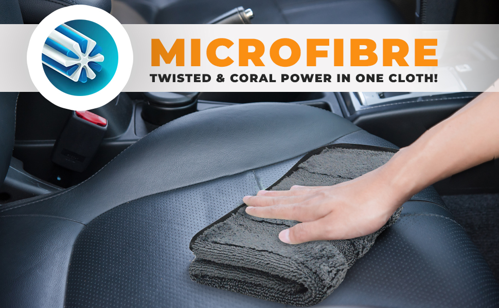 car cloths microfibre twisted coral