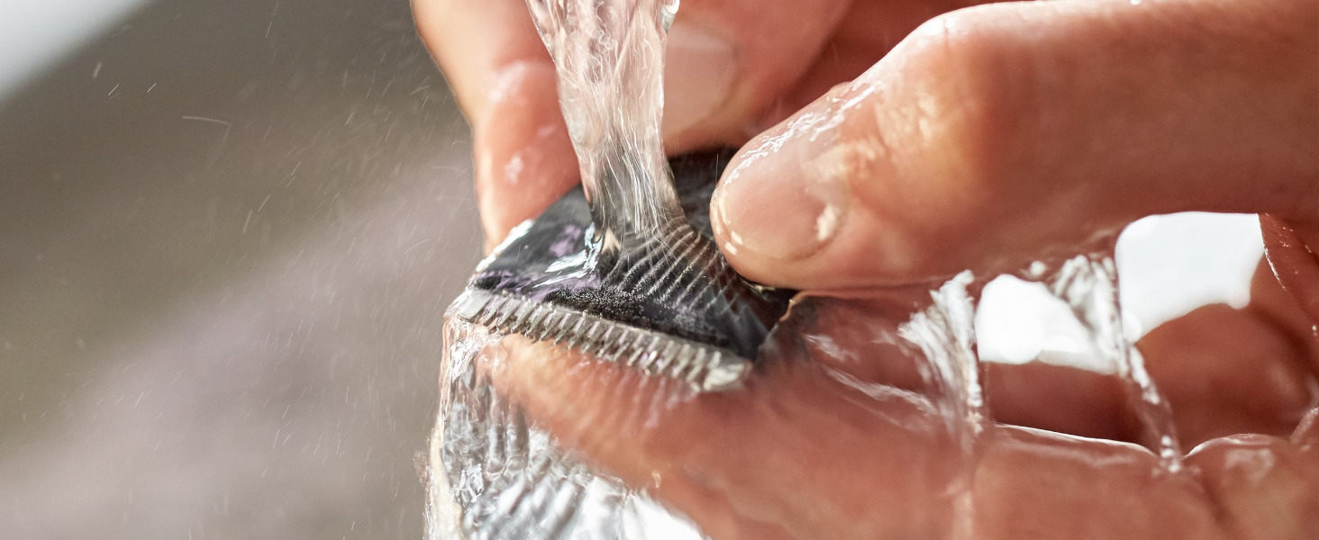 Detach the head and rinse it under the tap for easy cleaning. Dry it before you put it back on.