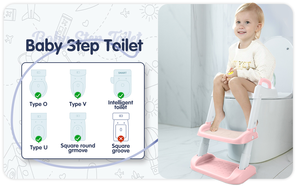 Potty Training Toilet Seat with Ladder for Toddler