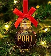 Eat, Drink and be Merry Christmas Xmas Baubles Set of 6 50ml Includes LETTER STICKERS To Personal...