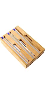 bamboo plastic wrap dispenser