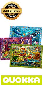 60 Pieces Floor Puzzles for Kids Ocean Wild Animals &amp;amp;amp;amp;amp; Dinosaurs