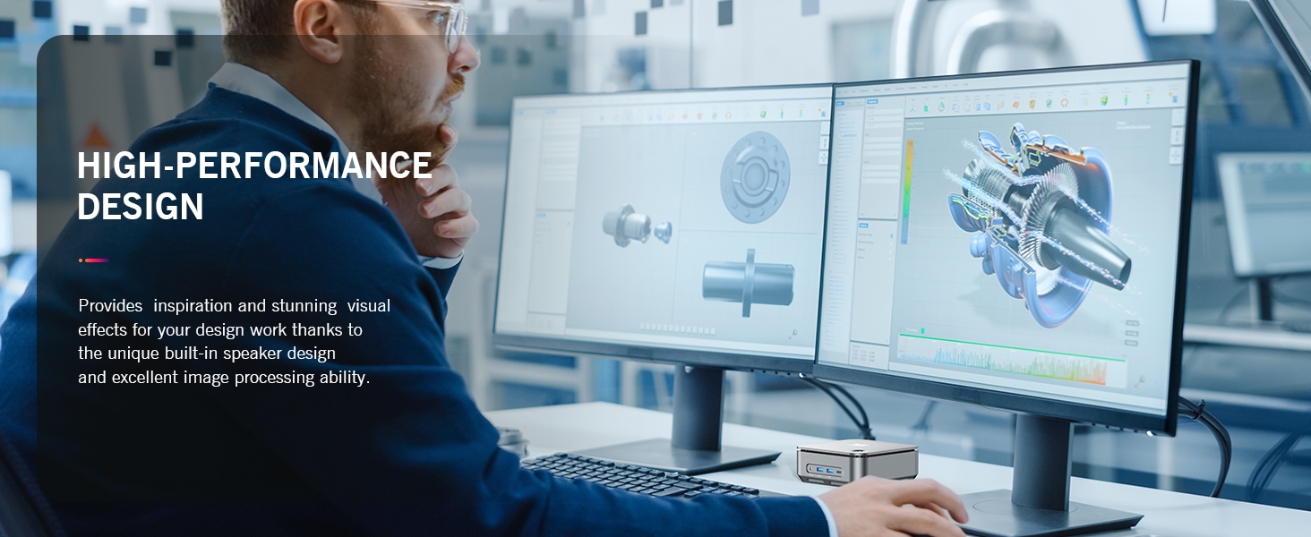 ACEMAGICIAN TK11 Mini PC, Intel Core i7 11390H 16GB DDR4 512GB NVME SSD Mini Computer