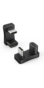 2-pack 180°Angle USB Type C Adapter 