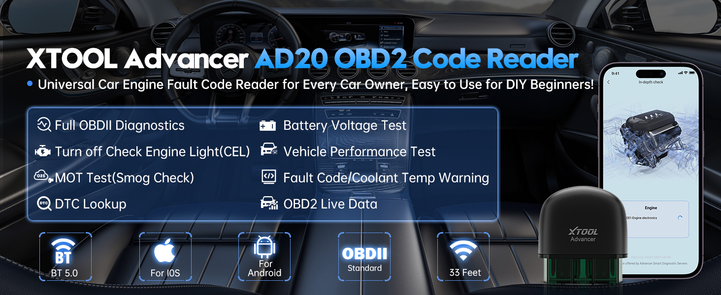 XTOOL Advancer AD20 OBD2 Code Reader