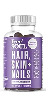 hair skin nails gummies growth hair loss