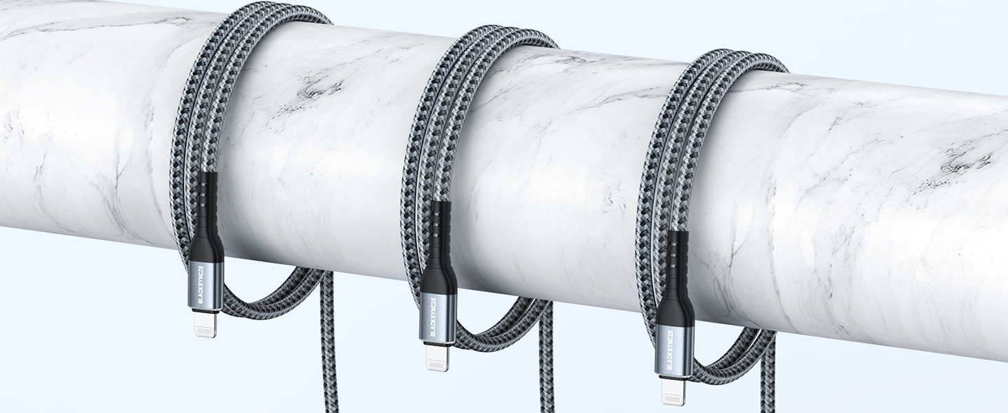 BLACKSYNCZE iPhone Charger Cable