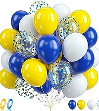 blue yellow balloons