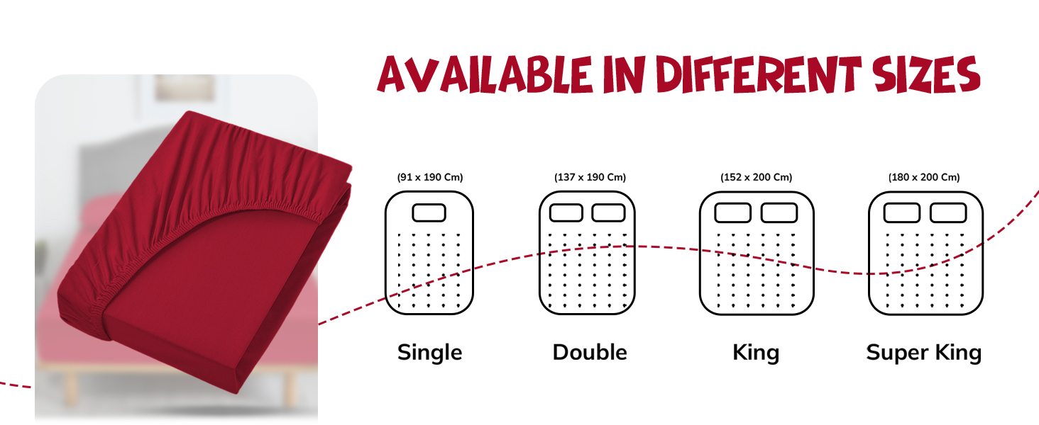 FITTED SHEET 25 CM RED