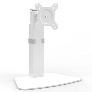 Desire2 VESA Mount 30 inch Monitor Stand Riser | TV Stand Mount | Rotating Display Stand for Computer Desk or TV Table | Height-Adjustable Gaming Monitor or Computer Monitor Stand for Desk (White)