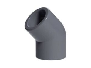 PVC Grey Metric Plumbing Fittings Pipe Tubing for Aquarium Fish Tank Pond Solvent Weld Plumbing Connectors (45 Degree Elbow