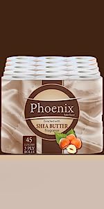 Shea butter toilet rolls