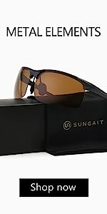 Men's HD Polarized Sunglasses for Driving Fishing Cycling Running Metal Frame