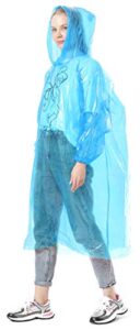 Alfachy Pack of 5 Very Thick & Disposable Rain Poncho for Adults Emergency Waterproof Poncho
