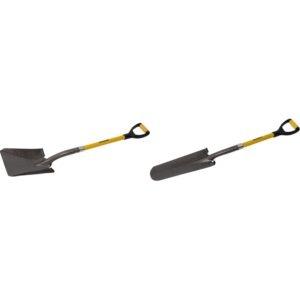 Roughneck ROU68146 Industrial Grade Square Shovel 1070mm/42" & ROU68238 Drainage & Post Hole Shovel 1070mm/42"